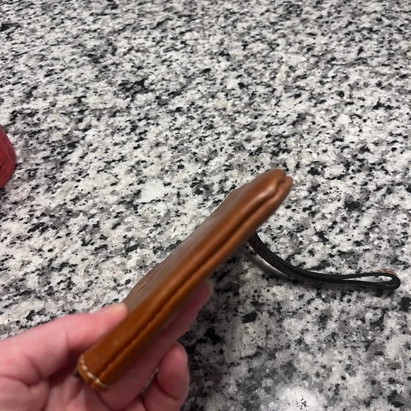 Patricia Nash Leather Wristlet / Zip Pouch – Brown ✨ - Picture 8 of 11